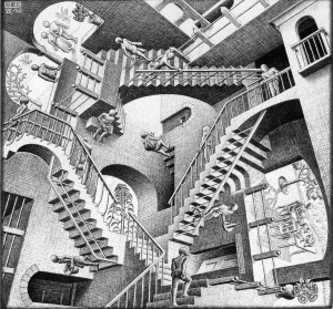 Escher-relativity